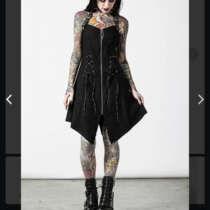 Killstar Black Asymmetrical Dress